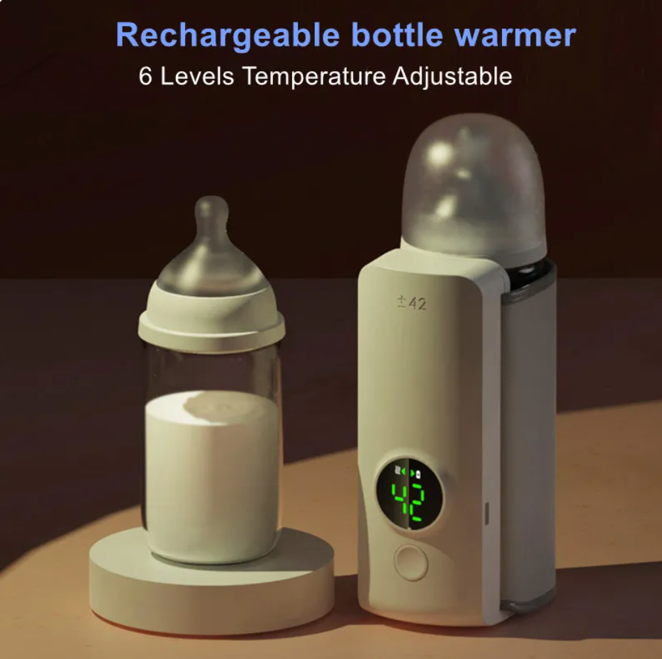 Portable Wireless Baby Bottle Warmer | USB Rechargeable Travel Milk Warmer