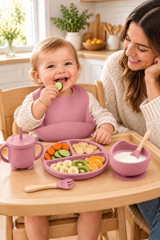 12Pc Baby Self-Feeding Silicone Set