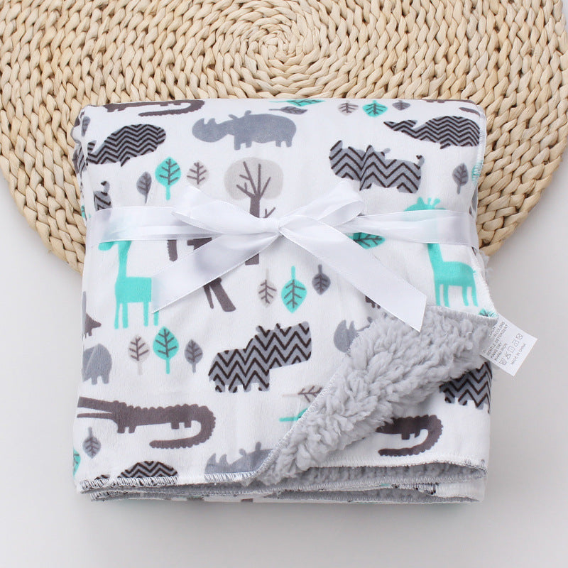 Soft Cartoon Baby Blanket | Cosy Newborn Swaddle for Boys & Girls