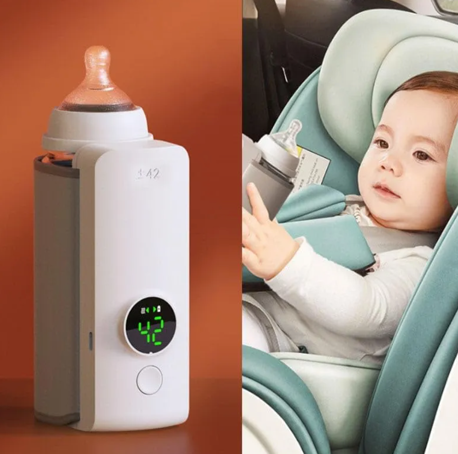 Portable Wireless Baby Bottle Warmer | USB Rechargeable Travel Milk Warmer