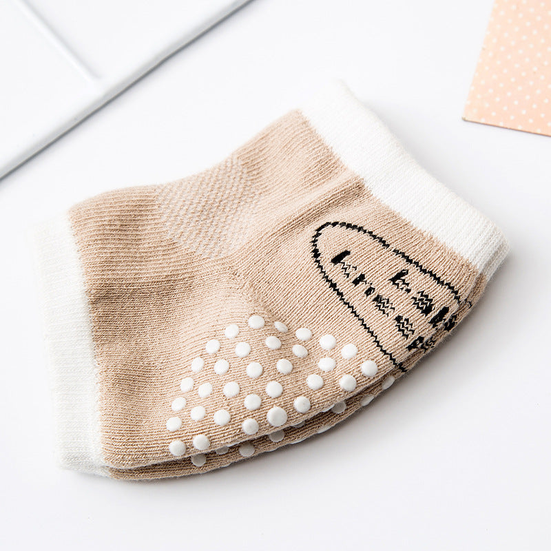 Breathable Cotton Baby Knee Pads and Elbow Socks Set