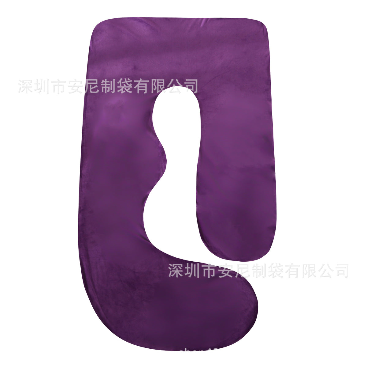 J-Shaped Pregnancy Pillow | Full Body Support Maternity Pillow with Velvet Cover