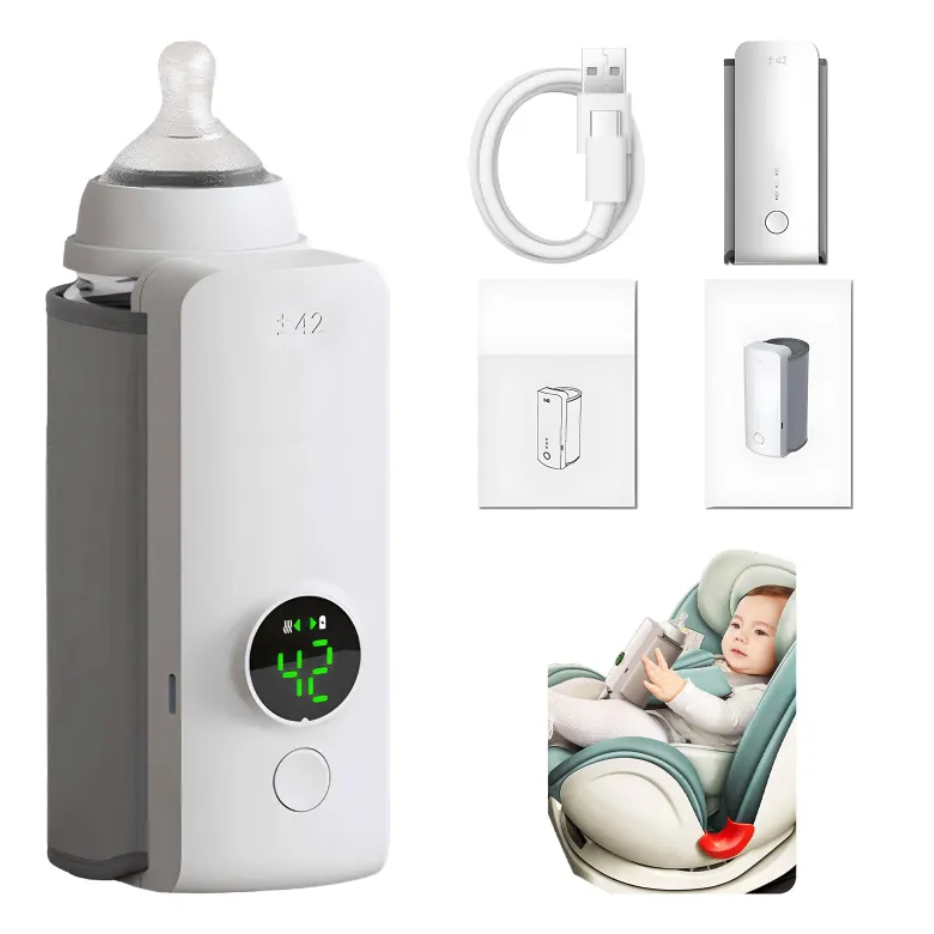 Portable Wireless Baby Bottle Warmer | USB Rechargeable Travel Milk Warmer