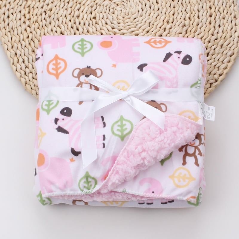 Soft Cartoon Baby Blanket | Cosy Newborn Swaddle for Boys & Girls