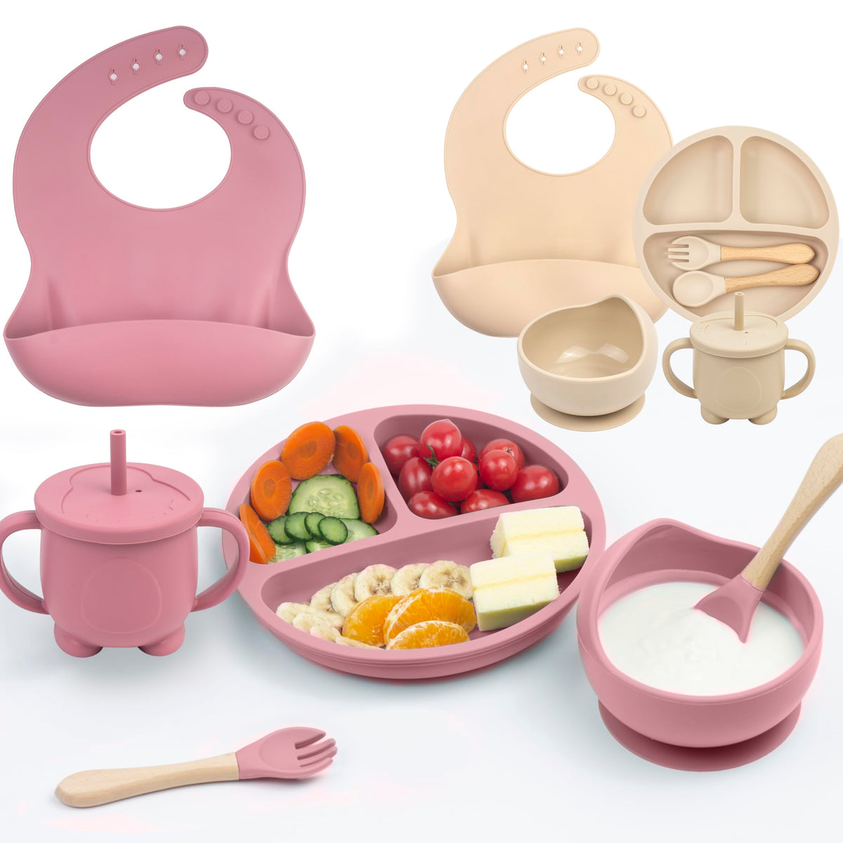 12Pc Baby Self-Feeding Silicone Set