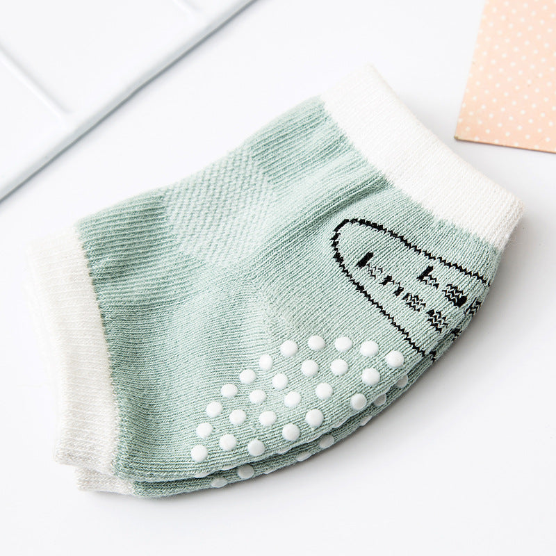 Breathable Cotton Baby Knee Pads and Elbow Socks Set