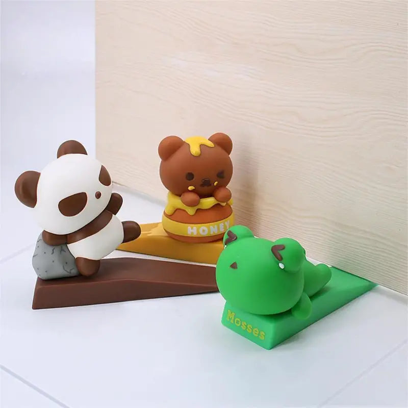 Cute Cartoon Anti-Pinch Door Stopper with Suction Bumper
